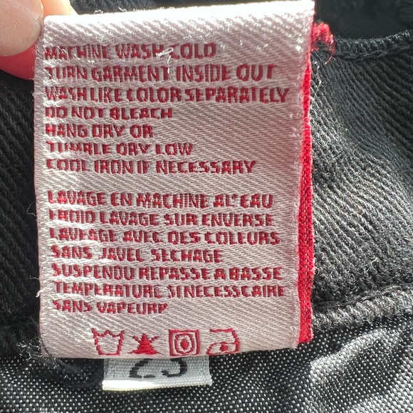 Revice Distressed Square Holes All Over Jean in Black Size 23 - Picture 11 of 12